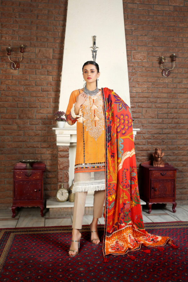 Khaddar Shirt with Shawl mfku005