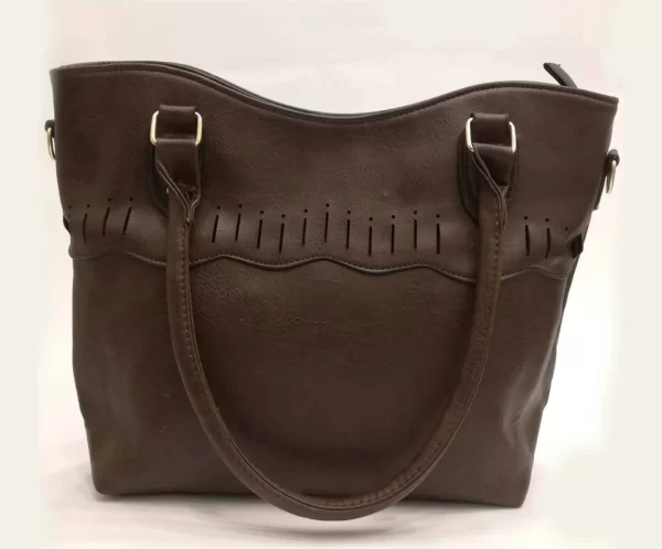 Twin Handles Leather Shoulder Bag