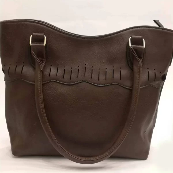 Twin Handles Leather Shoulder Bag